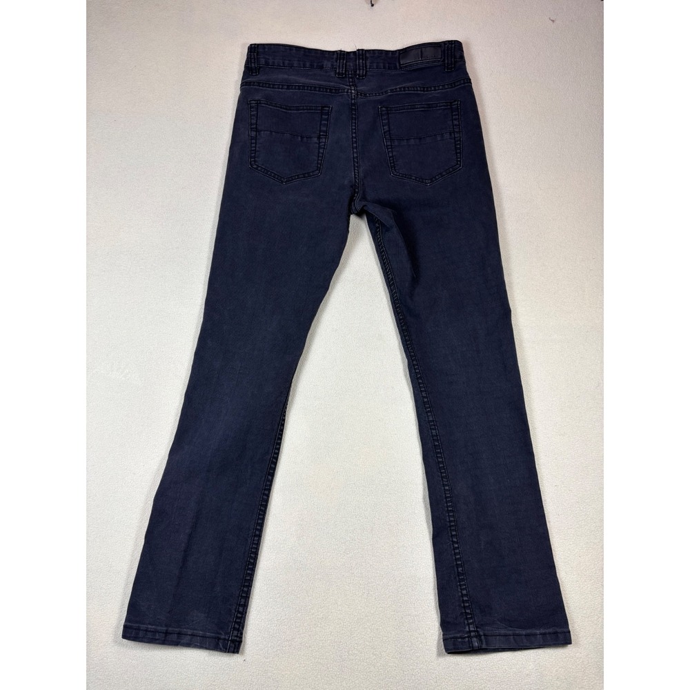 Kayden K Mens Slim Straight Stretch Jeans Dark Charcoal Grey W34 L32 - Picture 6 of 7